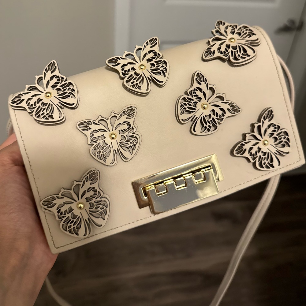Zac‎ Posen Earthette Butterfly Appliqué Crossbody Bag